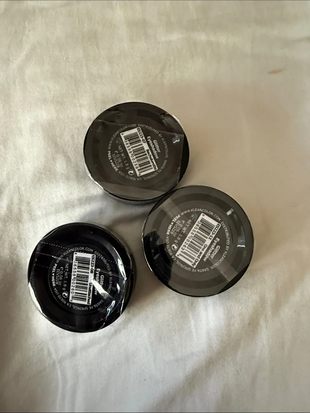 Kleancolor Eye'M Single Glitter Eyeshadow - Silver Glitter Trio